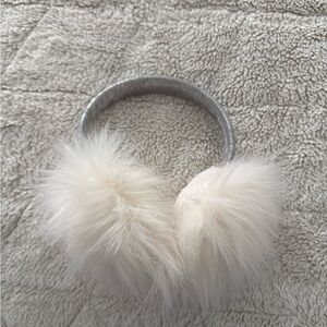 Anthropologie Cream Fur Earmuffs